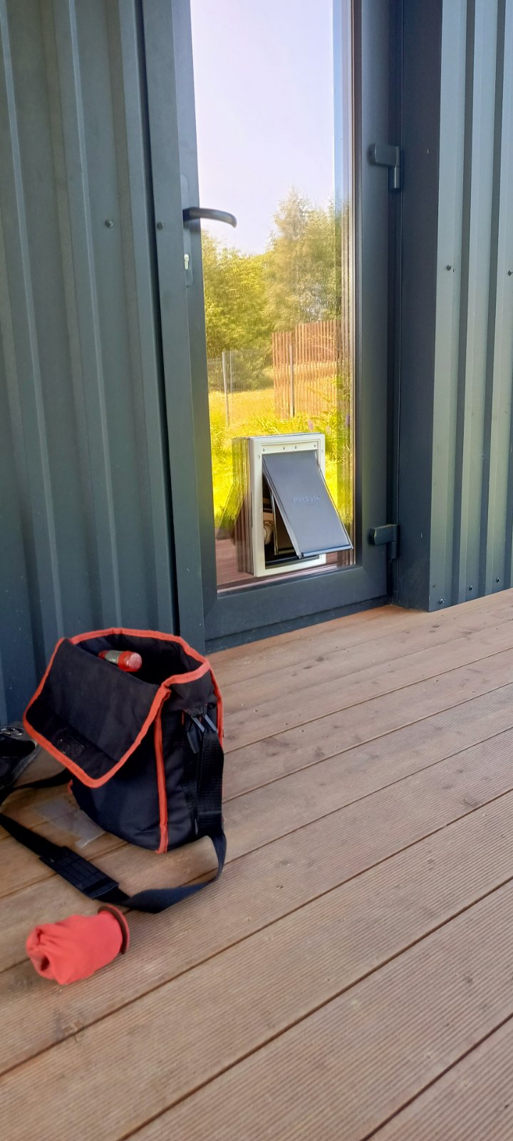 Стеклопакет с дверцей для кота в Минске